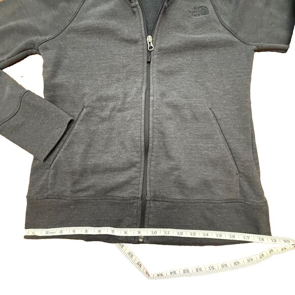 The North Face Women’s Full Zip Hoodie Black/ Black Logo Size M Medium - Picture 8 of 9